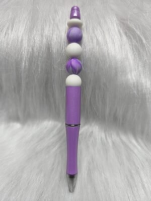 Stylo violet et blanc